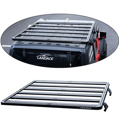 Universal Jeep Wrangler JL JK JT Basket Top Luggage Off Road Đứng trên mái xe nhôm