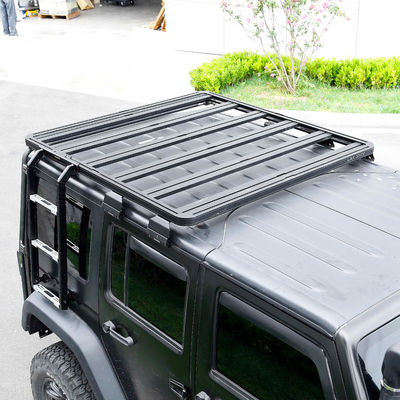 Đàn ghế trên mái bằng hợp kim nhôm đen cho Jeep Wrangler JK Universal Design Roof Luggage