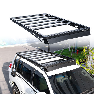Universal 4X4 Base Luggage Tray Đồng nhôm màu đen Cargo Carrier Basket Roof Rack