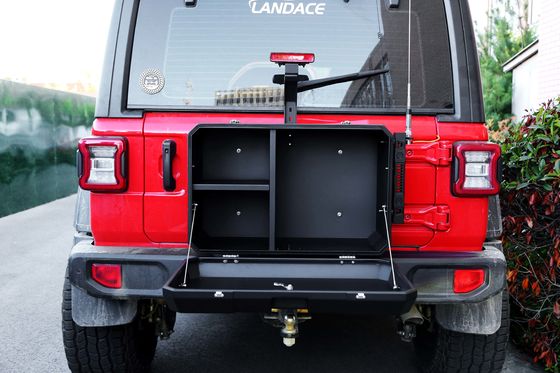 6063 Hộp lưu trữ cửa sau Jeep Wrangler JL JK nhôm để lưu trữ ngoài đường