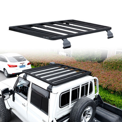 Đen bột lớp phủ nhôm hợp kim Universal Roof Rack với lắp đặt cống cho Toyota LC79