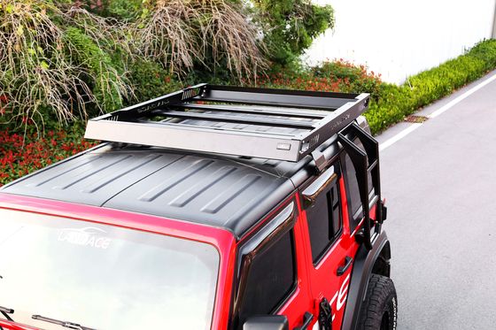 Thùng chở hàng trên mái nhà bằng hợp kim nhôm bột cao màu đen cho Jeep Wrangler