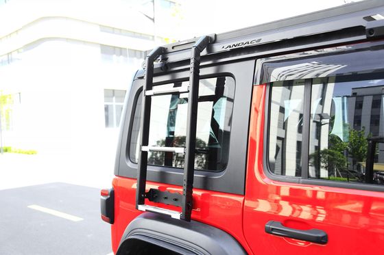 Đen Universal Aluminium Roof Climbing Ladder cho xe Offroad cho Jeep Wrangler 4X4