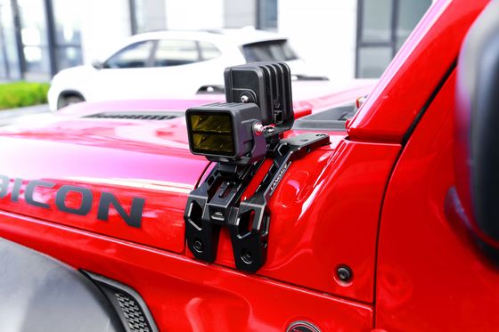 Đen cứng Anodizing A-Pillar Light Bar Cap Mount và Go Pro Mount Bracket cho Jeep JL