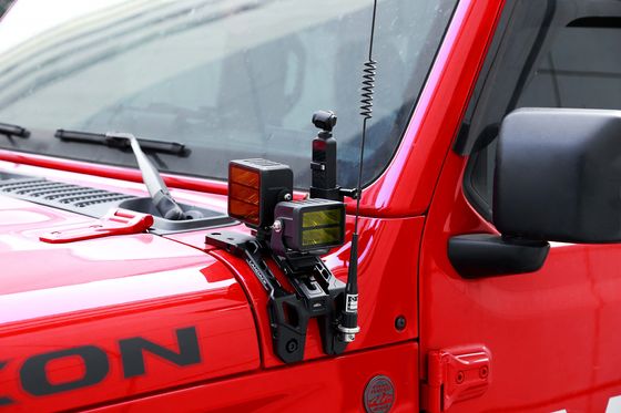2018-2019 Wrangler JL Gladiator JT Đồng nhôm A-Pillar kính chắn gió Đèn gắn đai