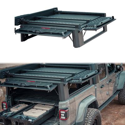 Dịch vụ OEM được chấp nhận Đen bột bọc xe tải cho Jeep Gladiator Topper Camper