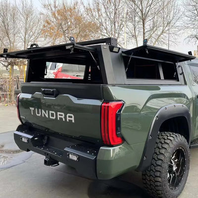 Toyota Tundra Pickup đen phủ giường với thùng xe và cấu trúc nhôm