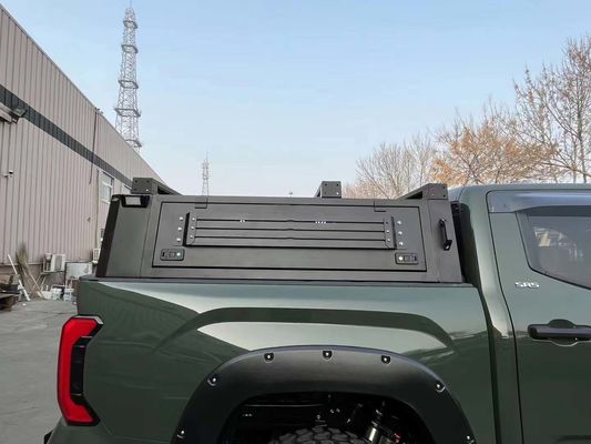 Toyota Tundra Pickup đen phủ giường với thùng xe và cấu trúc nhôm