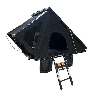 Universal Triangle Clamshell Hard Shell Roof Top Tent cho Trại ngoài trời Xám tối