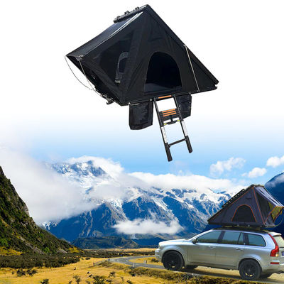 Universal Triangle Clamshell Hard Shell Roof Top Tent cho Trại ngoài trời Xám tối