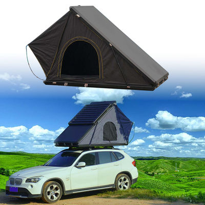 Universal Triangle Clamshell Hard Shell Roof Top Tent cho Trại ngoài trời Xám tối