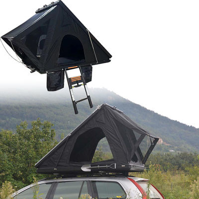 Universal Triangle Clamshell Hard Shell Roof Top Tent cho Trại ngoài trời Xám tối