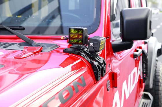 Hợp kim nhôm A trụ đèn Bracket Đen Jeep Jl A trụ đèn gắn