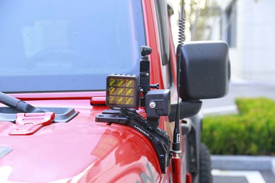 Off Road Car Wrangler JL A Pillar Light Hood Mount Bracket Hợp kim nhôm 235 * 130 * 100mm