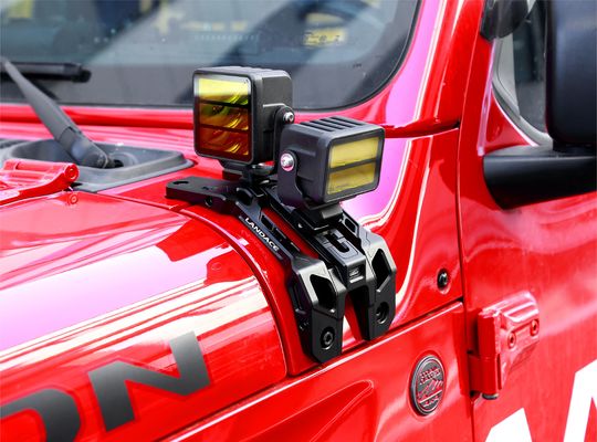 Ống đệm gắn đèn có thể tùy chỉnh cho Jeep Wrangler JL Silver phụ kiện bên ngoài