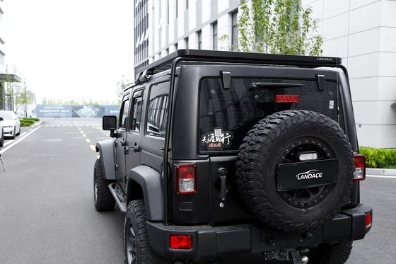 200kg dung lượng tải tùy chỉnh thép nhôm giá đỡ mái nhà màu đen cho Jeep Wrangler JK High-