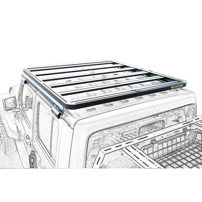 Jeep Roof Rail Rack Aluminium Roof Rack Cargo Carrier với 200kg trọng lượng
