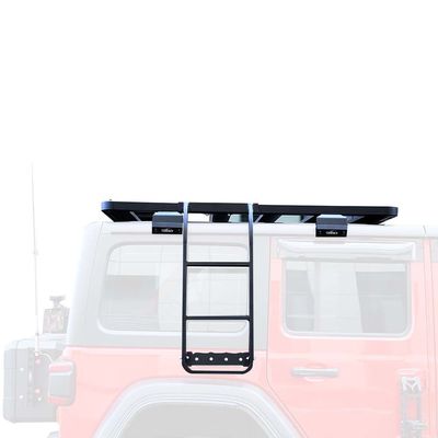 Thang thang mặt bằng thép không gỉ màu đen phong cách và chức năng cho Jeep WranglerJL Roof Rack