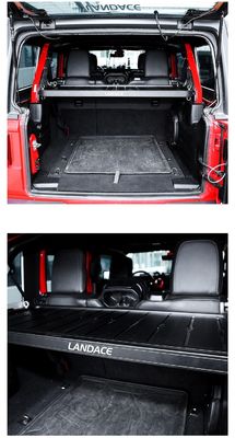 Trọng lượng ròng 15,7kg Xe nội thất vận chuyển Solid Metal Cargo Rack cho Jeep Wrangler JL 4x4