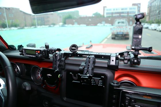 JEEP Car Fitment Alloy Center Console Bracket cho máy giữ điện thoại di động Đen