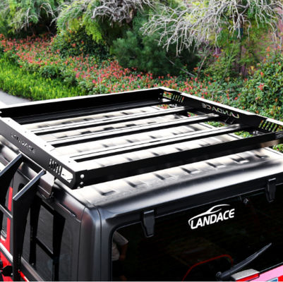 LANDACE Custom Universal Car Roof Rack Cargo Basket cho Jeep Wrangler Pickup Carrier