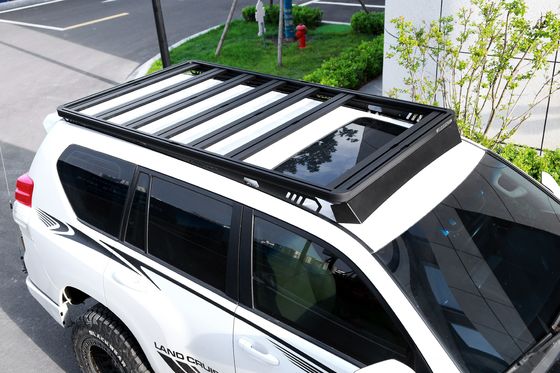 BLACK bột phủ ngoài đường ô tô mái nhà racks cho Toyota Prado LC 150 nhôm