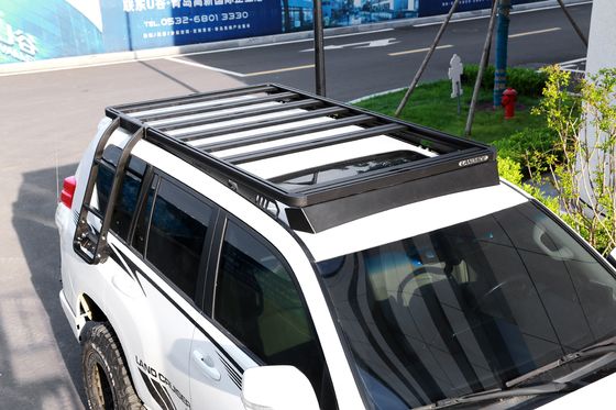 BLACK bột phủ ngoài đường ô tô mái nhà racks cho Toyota Prado LC 150 nhôm