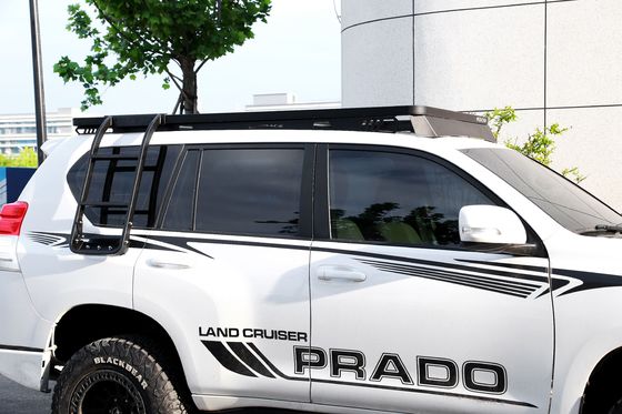 BLACK bột phủ ngoài đường ô tô mái nhà racks cho Toyota Prado LC 150 nhôm