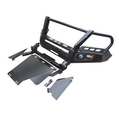 Đen thép Winch Bull Bar đệm sau cho Nissan Navara NP300 cho cao và giá cả phải chăng