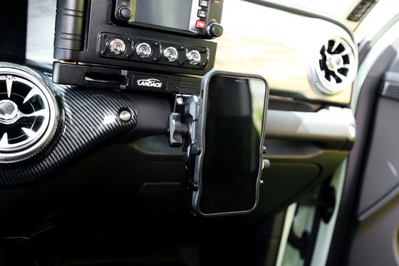 Đỏ Thiết bị phụ kiện xe Off-road Đồng hợp kim nhôm phổ quát Trung tâm Console xe Đài phát thanh Đài chuyển mạch