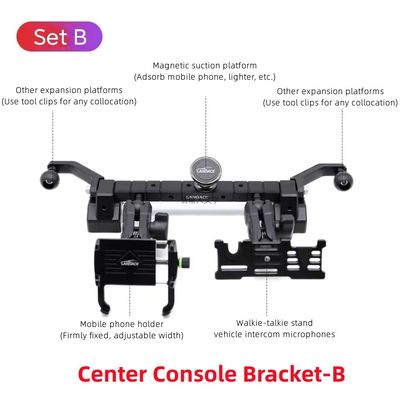Bề mặt cứng anodizing Dashboard Phone Holder Mount Set B cho phụ kiện Jeep Wrangler