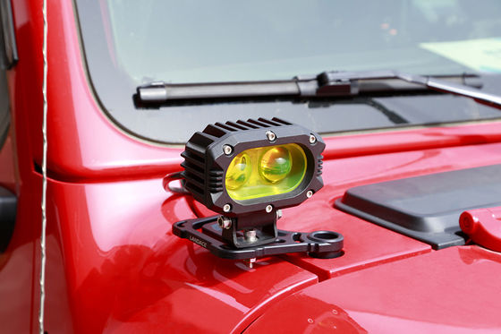 Hard Anodizing Surface Jeep Wrangler JL JK Đèn lái xe LED Một trụ đệm