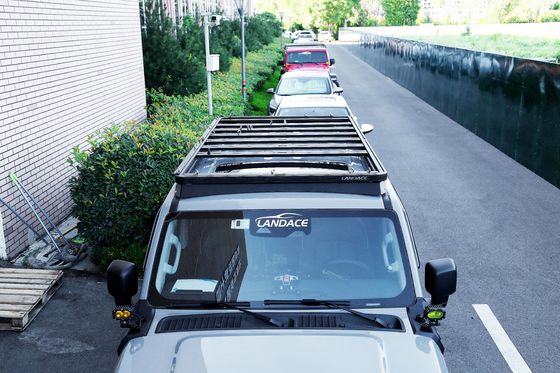 Landace Logo 4x4 Thiết bị phụ kiện bên ngoài xe hơi nhôm Wind Fairing Roof Rack Tray Platform Luggage Bracket For Tank 300 BLACK