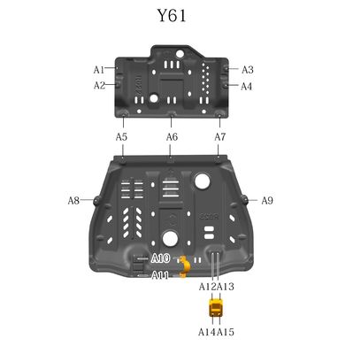 Đen 4x4 phụ kiện bên ngoài hợp kim nhôm Nissan Patrol Y61 Skid Plate Engine Guard Plate Underbody Protection