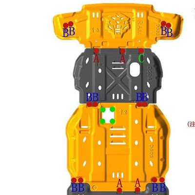 OEM được chấp nhận kim loại mangan-aluminium RAM 3D bên dưới xe bọc thép khung gạt