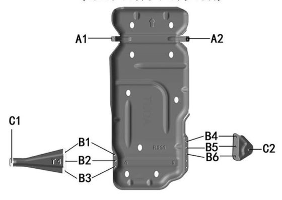 Bột phủ Nissan Navara dưới xe đeo áo giáp động cơ bảo vệ trường chuyển 3D Skid Plate