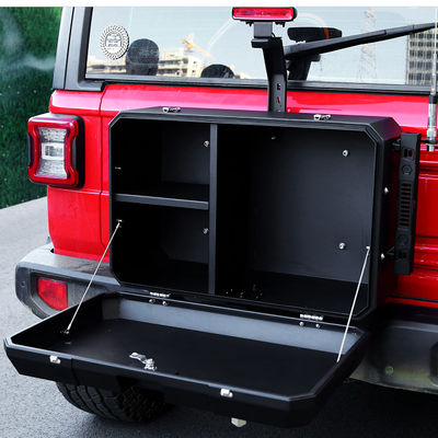 2021- Jeep Wrangler Đen nhôm hợp kim bột phủ cửa bên sau bên ngoài hộp lưu trữ