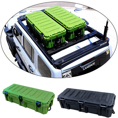 Dòng chữ nhật 4WD 4x4 phụ kiện bên ngoài hộp lưu trữ cắm trại nhựa LLDPE cho giá đỡ mái xe