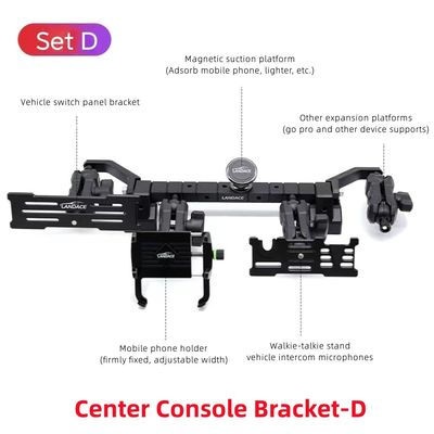 Trung tâm Console Dashboard Điện thoại cầm đệm cho Jeep Wrangler phụ kiện Bracket Đen