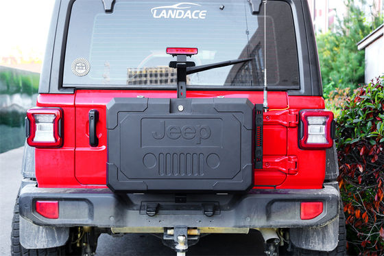 Hộp lưu trữ cổng đuôi hợp kim nhôm thay bánh xe dự phòng cho Jeep Wrangler JL JK