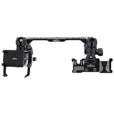 Multi-Mount Dash Phone Holder + GoPro Mount với đường sắt trượt nhôm, góc linh hoạt cho Jeep Wrangler 2018-2022